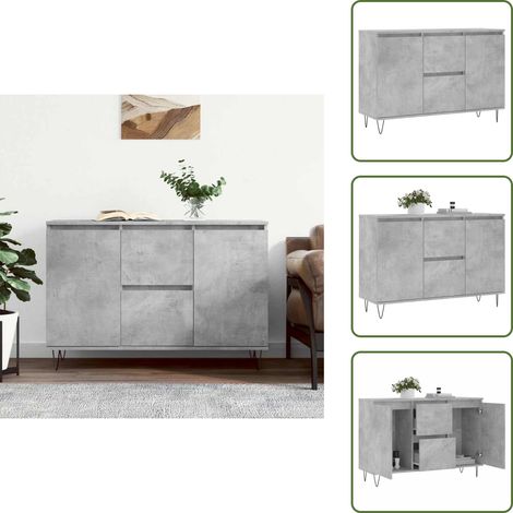 Sideboard Betongrau 104x35x70 cm Holzwerkstoff - Sideboard - Wohnwand - Regal - Wohnzimmermöbel - Holzmöbel (1/5)