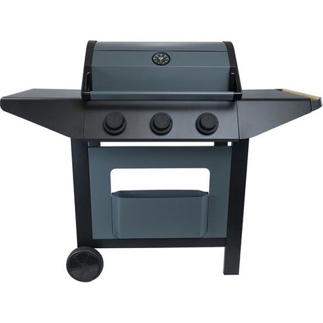Barbacoa de gas BURN 3B con 3 quemadores, 10,5 kW, parrilla, plancha y termómetro Cook'in Garden (1/5)