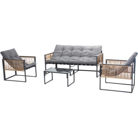Conjunto de muebles de jardín con mesa de 5 plazas TURINI