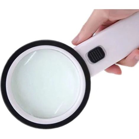 Loupe optique double couche 10x avec éclairage LED, lentille de 90 mm, loupe de bijouterie (1/5)