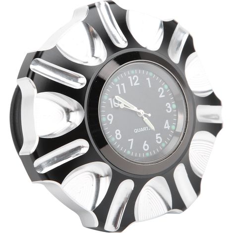 Bouchon de réservoir essence moto avec horloge, remplacement pour Defender FXDP 2001-2004, argenté, couvercle carburant chronomètre, pièce compatible Harley Davidson. (1/5)