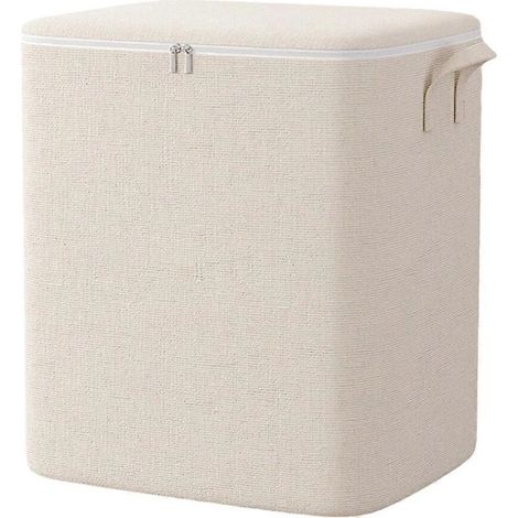 Boîte de rangement pour la maison, rangement pour armoire, sac de rangement amovible pour couette, sac de rangement zippé 60 x 50 x 50 cm (1/2)