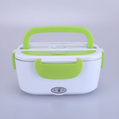 royaluxe - Lunch Box Chauffante Électrique 2 en 1 pour Voiture/Camion et Bureau 220V & 12V 40W, Gamelle Chauffante Acier Inoxydable 1.5L Sans couteau ni fourchette (1/3)