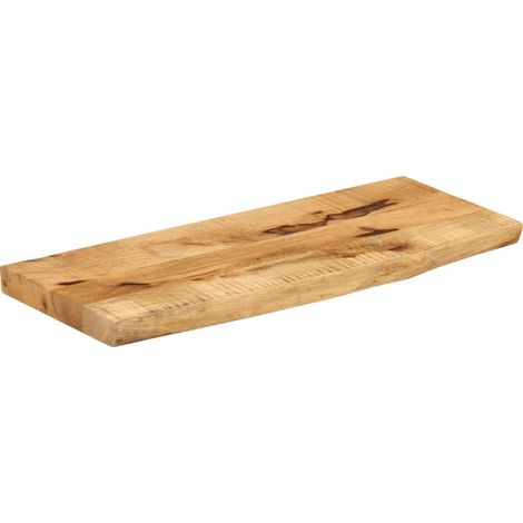 Dessus de table，Plateau de table，Dessus de bureau 80x30x3,8 cm bord vif bois massif manguier brut CFW11862 (1/5)