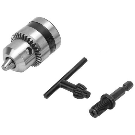 Mandrin de Perçage 3/8-24UNF, Mandrin de Perçage, Mandrin de Perçage 1,5-10 Mm 3/8-24UNF avec Tête Hexagonale 1/4, Tige d'extension de Filetage 3/8, clé de Mandrin de Perçage, (1/5)