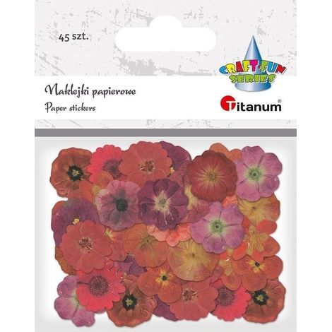 Adesivi di carta a forma di fiori, mix di 45 pezzi