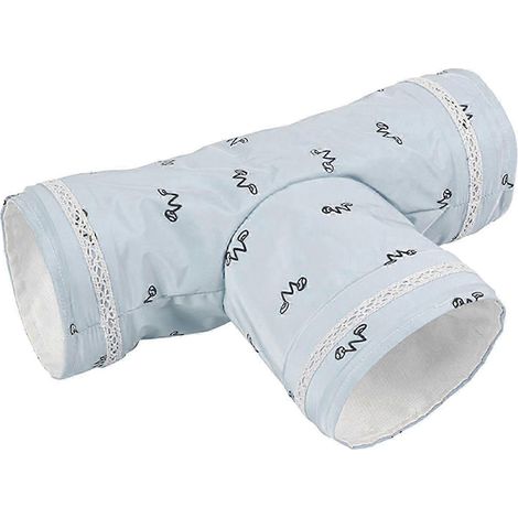 Tunnel de jeu pliable pour petits animaux (hamster, cochon d'Inde, souris, rats)-Blue 29x10x10CM