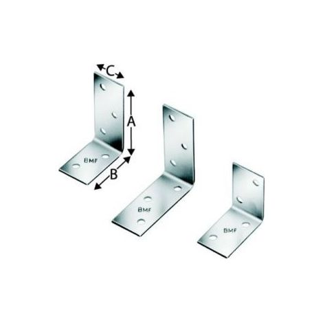 Piece d'angle aus Lochblechen 2,0mm 40 x 40 x 2,0 x 25 mm galvanise a chaud (tzn)