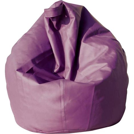 Talamo Italia - Pouf Azelia, Poltrona multiuso, Poltroncina sacco, Pouf poggiapiedi, Made in Italy, 70x70 h110 cm, Viola