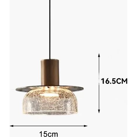 Suspension Luminaire Rétro Moderne pour Tête de Lit, Lampe Décorative Design pour Café Bar et Mur d'Accent, Éclairage Clair D150xH165mm (1/4)