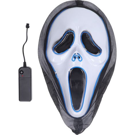 Masque Halloween Respirant Style Crâne en PVC Anti-Lumière Bleue (1/5)