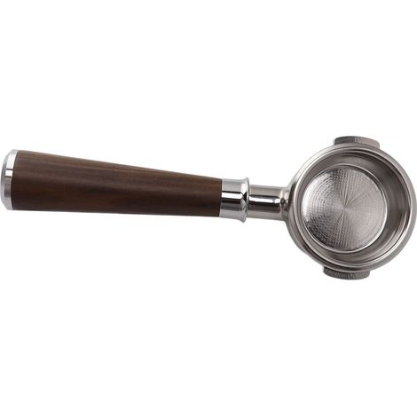 58-mm-Siebträger ohne Boden, universell für Kaffeemaschinen, Doppelohren-Siebträger, Edelstahl, Typ A, schwarz, Säurearm (1/5)