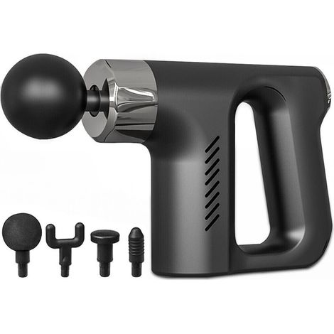 Trade Shop - Pistola Massaggiante Professionale 4 Testine 5 Velocità Fascial Gun Ricaricabile - (1/5)