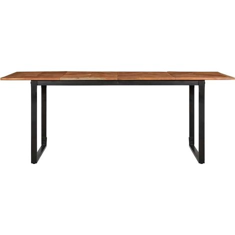 Table à manger Table à dîne 200x100x75 cm bois massif d'acacia (1/5)