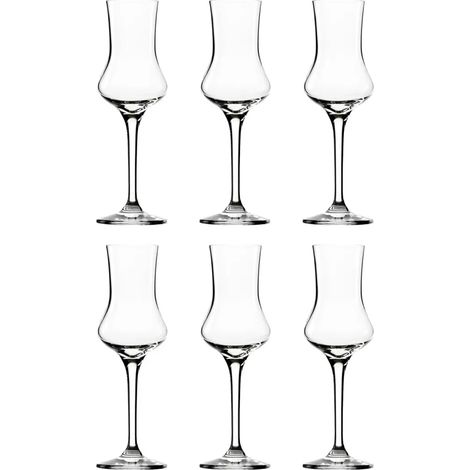 Verres à grappa, Lot de 6 - 90 ml, pour déguster et apprécier les spiritueux fins