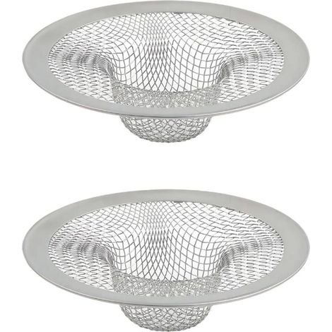 2 Petits paniers de Tamis de vidange, 7 cmfiltres d'évier pour Salle de Bain, Attrape Cheveux pour lessive, éviers, vidange, évier Mobile, filtres de vidange en Acier Inoxydable (1/5)