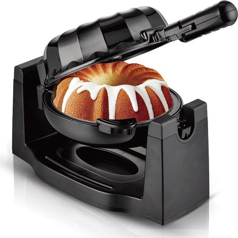 Machine à gâteau de lave rotative électrique 1800 W, appareil multifonction pour gaufres et pains, revêtement anti adhésif, chauffage homogène, mini appareil de cuisson pour usage domestique et commer (1/4)