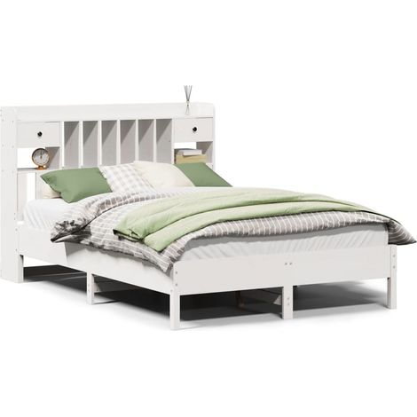 Maison Exclusive - Letto Libreria senza Materasso Bianco 140x200 cm Legno di Pino
