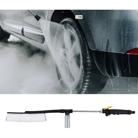 Pistolet à eau haute pression G3/4 pour le lavage de voiture, pulvérisation d'eau, brosse moussante, manche long à poils souples, brosse de nettoyage de voiture, outils de jardin, arrosage des plantes (1/5)