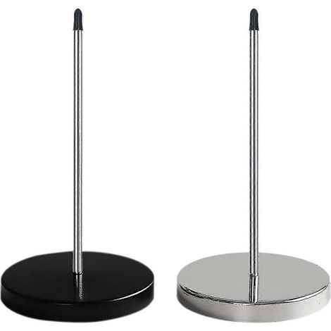 Porte-reçus en forme de fourchette, lot de 2, support de table en métal, barre droite, perforatrice de tickets pour restaurants, hôtels, bureaux, supermarchés, axe de commande (argent, noir) (1/5)