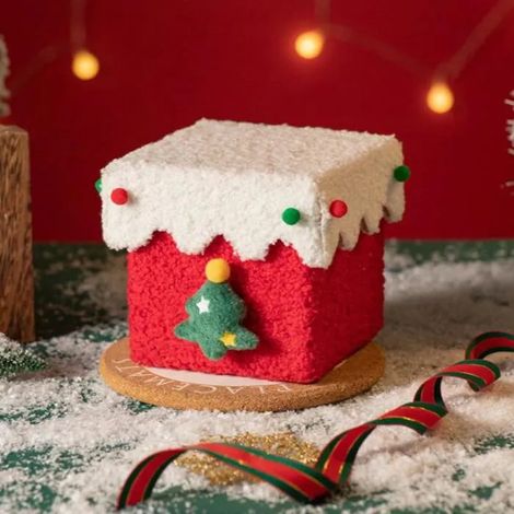 Boîte Cadeau Rigide (Rouge et Blanche) MLBQ pour Veille de Noël avec Bonbons et Fruits (1/5)