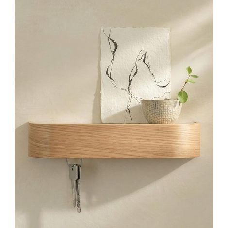 Porte Clef Mural Toke Design Minimaliste d Accroche Clef Mural de Berlin Porte Clé Mural Moderne avec Étagère en Bois Rangement Clef comme Meuble de (1/4)
