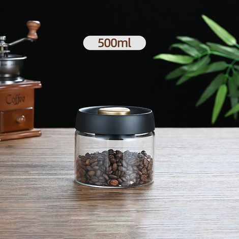 Bocal En Verre À Vide - Bocal De Conservation Pour Café Et Thé - Haute Résistance En Borosilicate - 500 Ml - 10 5 X 10 5 Cm (1/5)