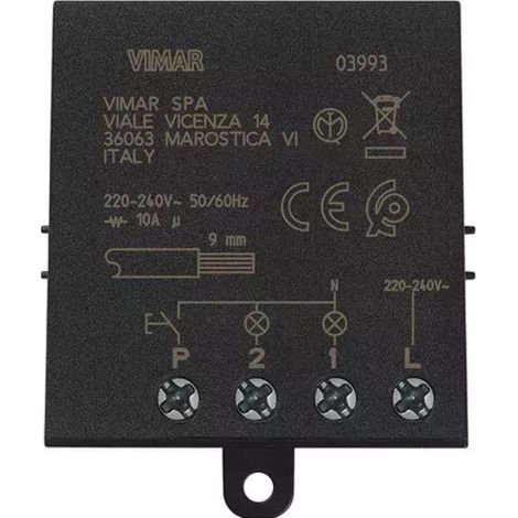 Module Relais de commutation Vimar à impulsions 4 séquences Quid 10A 03993