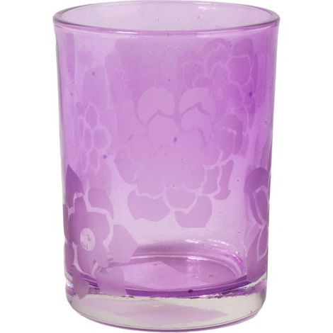 Candeliere in vetro viola 7,5x10 cm (1/2)
