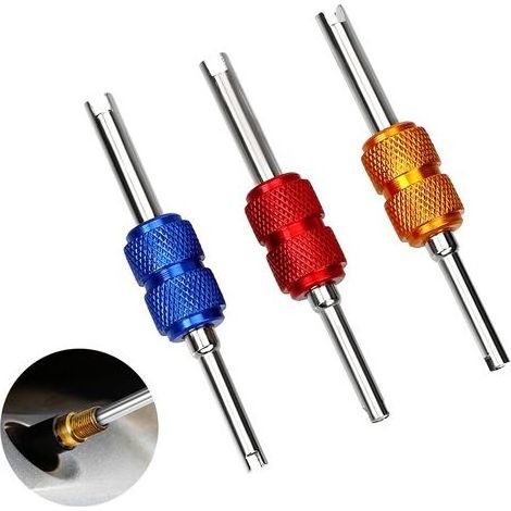 Démonte Obus de Valve,Demonte Valve Pneu Outil,Démonte Obus Valve,Démonte Obus Valve,Demonte Valve Pneu Double Tête, Outils de Reparation de Valve des Pneus pour Dépose de Valve de Pneu, 3PCS