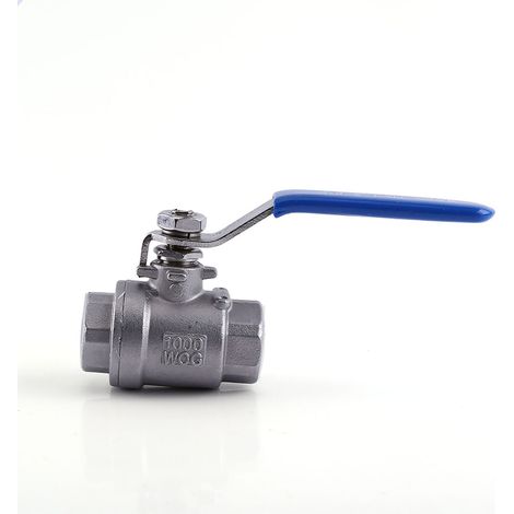 Vanne à bille rotative 2 voies à passage intégral 1/2'' NPT en acier inoxydable SS304, deux pièces, WOG1000 (1/5)