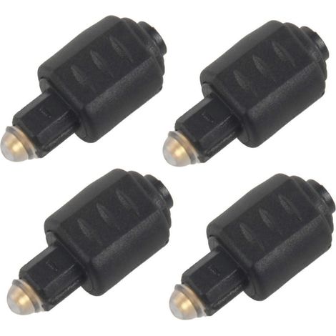 Quatre mini adaptateurs audio optiques, 3,5 mm femelle vers Toslink numérique mâle, pour amplificateurs. (1/5)