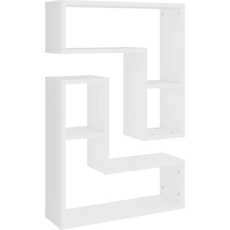 vidaXL Mensole a Muro 2 pz Bianche 50x15x50 cm in Legno (1/5)