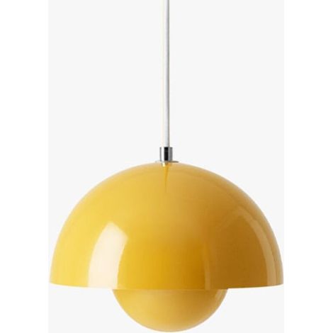 Lustre LED, suspension moderne avec ampoule, lumière blanche, diamètre 23 cm (jaune) (1/5)