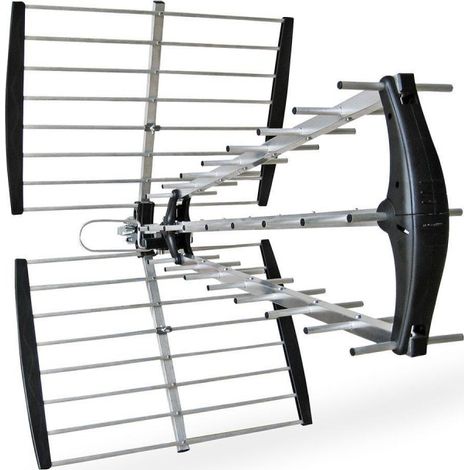 NEDIS Antenne TV TNT d'extérieur Gain max. de 18 dB UHF : 470 - 698 MHz Portée de 50 km (1/5)
