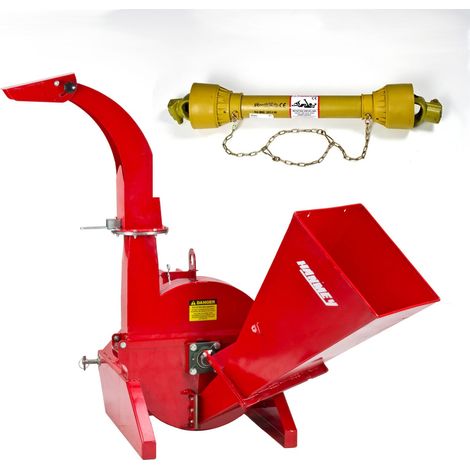 SET 2in1 Holzhäcksler Holzschredder Hacker WS5 + Zapfwelle 80 - 104 cm Häcksler