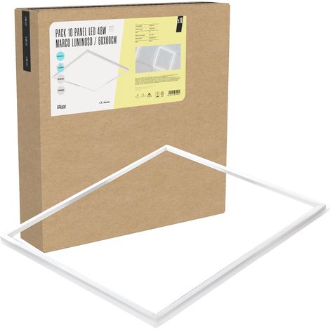 Paquet 10 Panneau LED 48W 4 320Lm 6000ºK 60x60Cm Cadre Lumineux 40 000H [BX3-LPF-6060-48W-CW] (1/5)