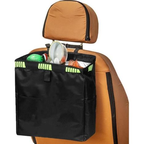 Poubelle De Voiture,Poubelle de siège arrière de voiture suspendue,Poubelle de bureau pliable, Organisateur de Coffre de Voiture (1/4)