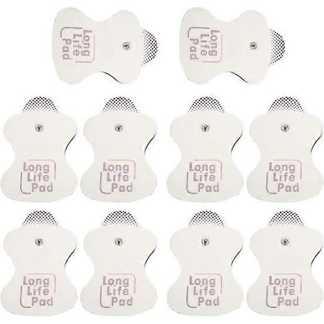 KLVGTIFS PU - 10 électrodes de rechange pour masseurs Omron, coussinets longue durée (10 pièces) (1/5)