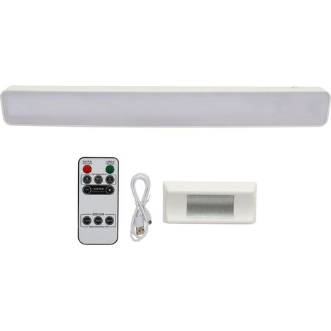 Ortviai Applique murale magnétique LED blanche avec télécommande et câble USB – chargeable ou branchée (1/5)