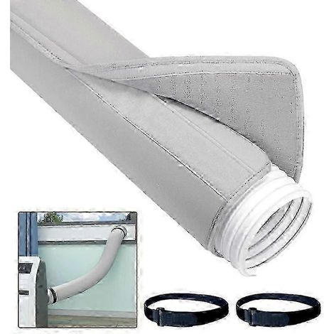 Protection de tuyau de climatiseur 150 x 53 cm, housse de tuyau isolante portable 5" et 5,9", manchon de protection en EVA pour sortie d'air de climatiseur mobile universel - Y (1/5)