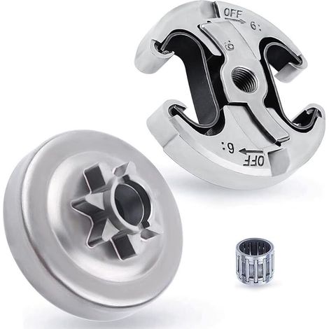 Pignon et Embrayage pour Husqvarna 455 460 Rancher, 7-Dents 3/8 Pignon avec Embrayage et Roulement Kit Tambour d'embrayage Pièces Tronçonneuse Accessoire (1/5)