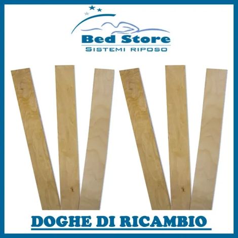 6pz Doga Doghe di Ricambio per Letto Matrimoniale in Legno di Betulla 159x6.4x0.8 cm (1/3)