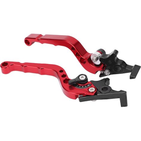 Motorradbrems- und Kupplungshebel, CNC-gefräster Hebel aus Aluminiumlegierung, universelles Motorradzubehör, rot (1/5)