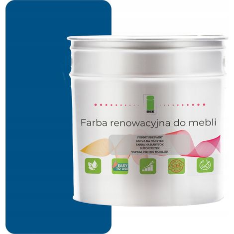 Pintura para muebles de cocina RAL5005 azul brillante 1L para frentes de madera 2 en 1 (1/5)