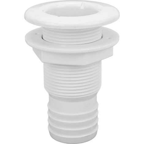 Raccord de coque marin 2 pouces blanc ABS, sortie de vidange pour tuyau, accessoire de drainage (1/5)
