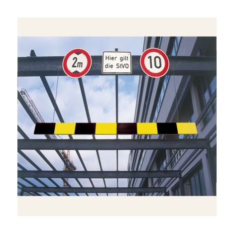 MORAVIA Höhenbegrenzer aus Aluminium - Länge 2500 mm - schwarz-gelb (1/2)