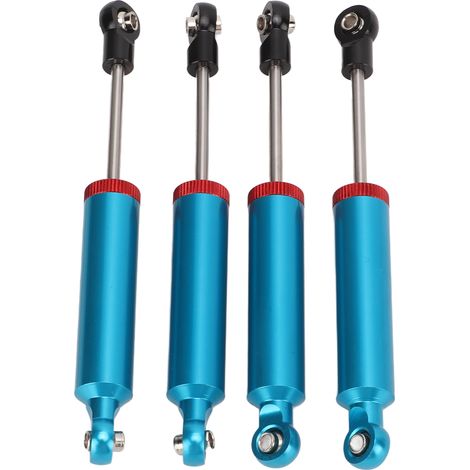 Lot de 4 amortisseurs hydrauliques en alliage d'aluminium pour voiture RC 1/10 (simulation tout-terrain), 110 mm, bleus (1/5)