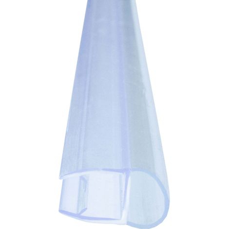 Duschdichtung Hohlkammerprofil Spaltdichtung, Abdichtung Dusche Transparent 200cm, zwischen Duschwand und weiterem Glaselement - für 8mm Glasstärke
