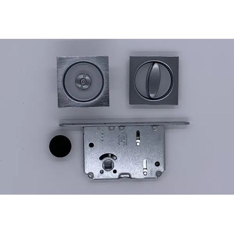 KIT SCIVOLA A " TRE CLASS " LIBERO/OCCUPATO CON ROSETTE QUADRE CROMO SATINATO
